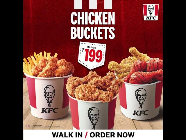 KFC Chicken Buckets for Rs.199