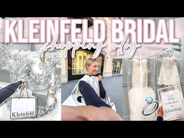 DRESS SHOPPING AT KLEINFELD BRIDAL! | Wedding Accessories, Veils, Haul + Try On | LN x NYC