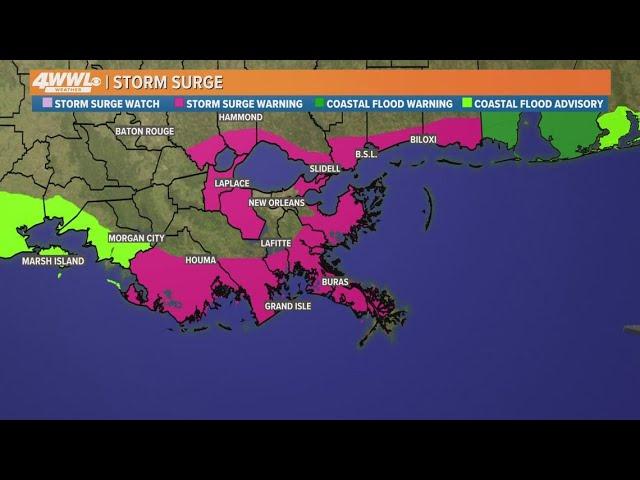 Thursday 3AM Weather Update: Tropics quiet following Francine, storm surge warning remains