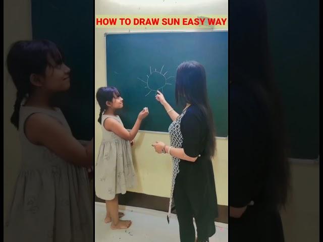 How to Draw Sun for Kids Easy Way for Kids #shorts #shortsvideo #youtubeshorts #shortsyoutube