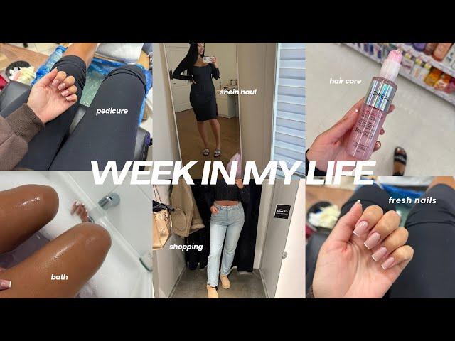 week in my life - nail appointment, pedicure, Shein haul, girls night, hair care, shopping