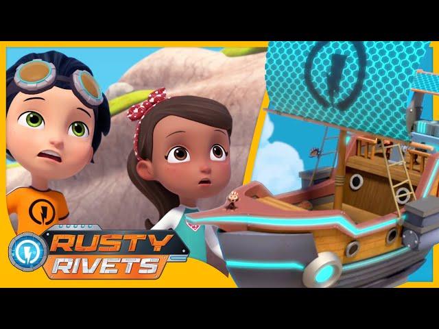 Flying Pirate Monkeys and MORE | Rusty Rivets Episodes | Cartoons for Kids