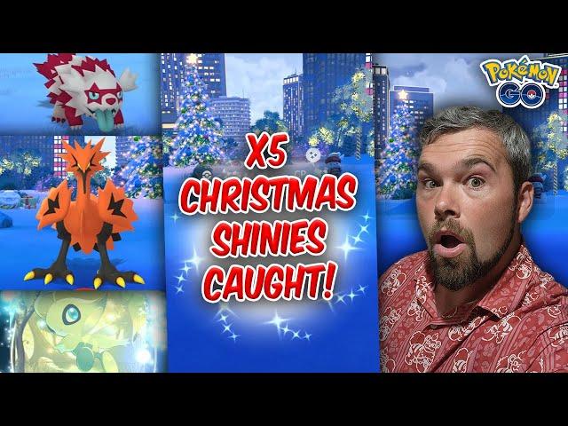 We Found it! Christmas Shinies Caught! Galarian Zapdos! & More! (Pokémon GO)