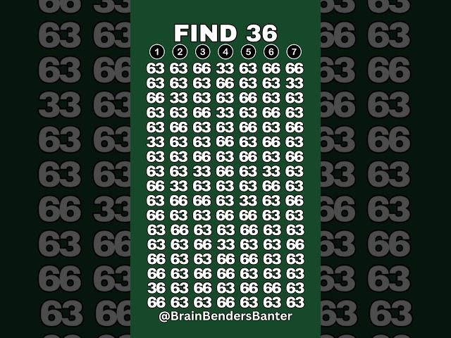Can You Spot The 36 Before Time Runs Out? #shorts