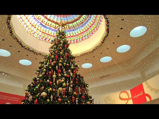 Luxury mall and Christmas decorations in Costa Mesa, California 11.30.24