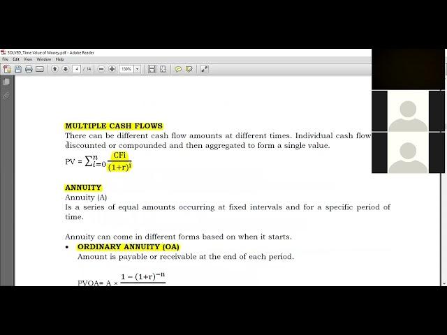 Time Value of Money PART 5 | Multiple Cash Flows | Annuity