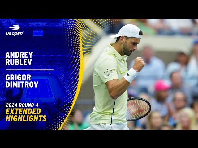 Andrey Rublev vs. Grigor Dimitrov Extended Highlights | 2024 US Open Round 4