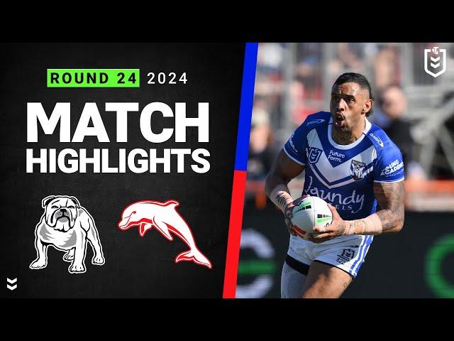 NRL 2024 | Bulldogs v Dolphins | Match Highlights