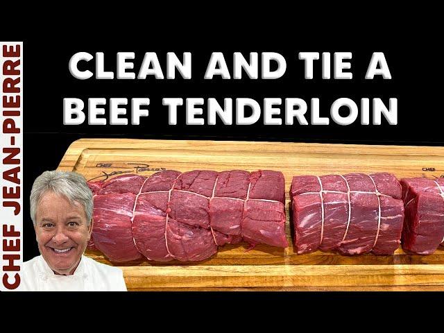 How To Clean and Tie a Beef Tenderloin like a PRO | Chef Jean-Pierre