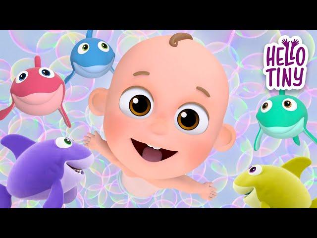 Five Little Sharks | Hello Tiny Nursery Rhymes & Kids Songs