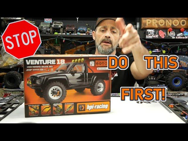 HPI VENTURE 18: 1/18 SCALE BRUSHED RTR UNBOXING AND RUN