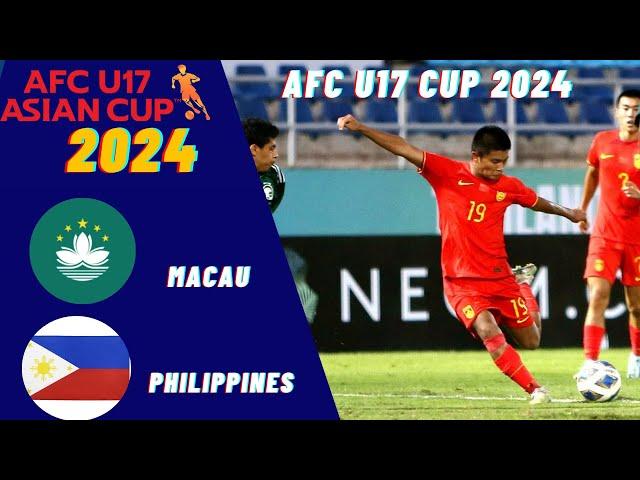 Macau vs Philippines AFC U17 Asian Cup 2024 Match Prediction