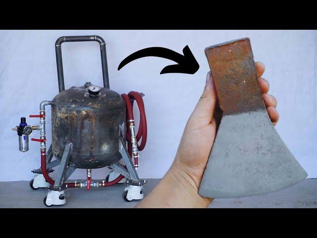 Homemade SANDBLASTER from Old BOILER !?