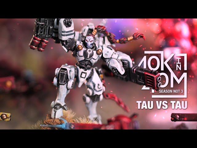 Overwhelming Force vs Patient Hunter.  Tau vs Tau 40k in 40mins Warhammer 40k 2000pt Battle Report.