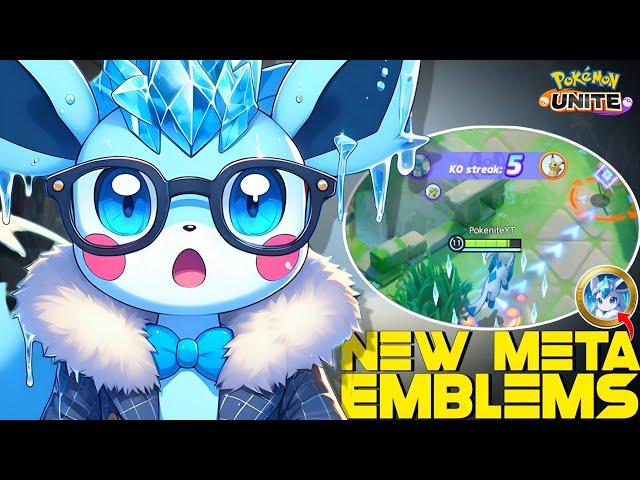 GLACEON LOOKS INSANELY BROKEN WITH THESE EMBLEMS  | POKEMON UNITE