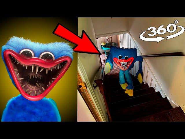 VR 360° Poppy Playtime Huggy Wuggy / Er ist ins Haus geklettert und hat mich angegriffen! SOS