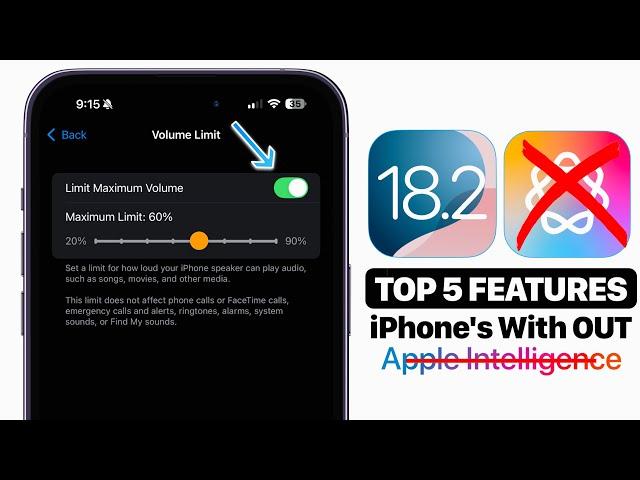 iOS 18.2 - Top 5 Features for iPhone’s without Apple Intelligence