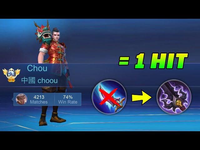 ONLY 1% OF CHOU USER KNEW THIS BUILD (try this before the nerf) - Mobile Legends