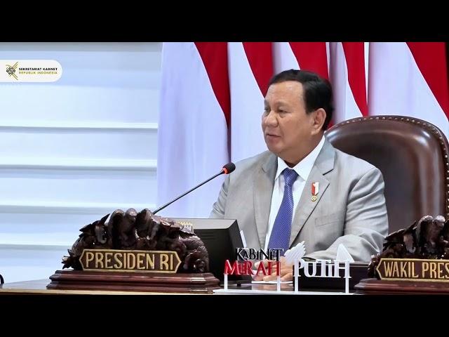 Arahan Presiden RI saat Sidang Kabinet Paripurna, Rabu (6/11)