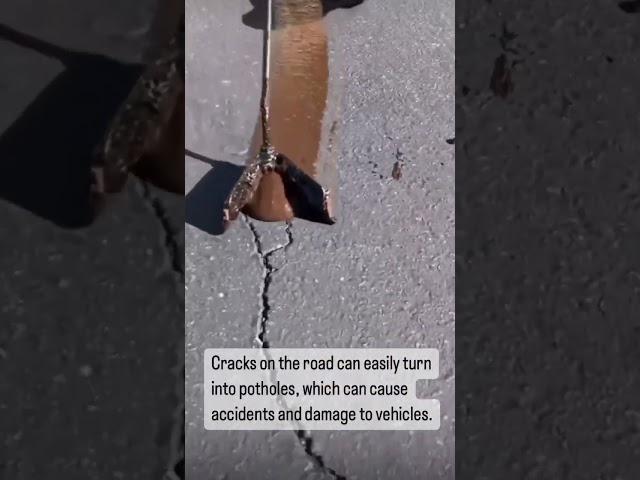 Road crack repair #road #cracks #shorts