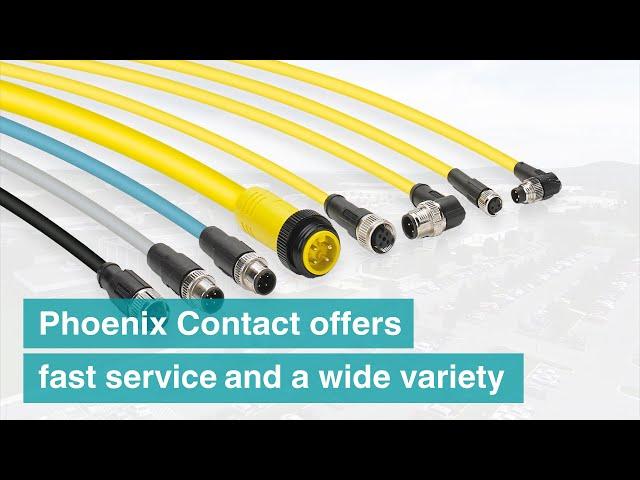 Get ‘em here! M8 & M12 cable assemblies from Phoenix Contact