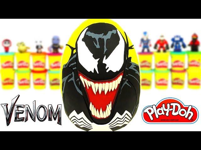 Huevo Sorpresa Gigante de Venom en Español de Plastilina Play Doh