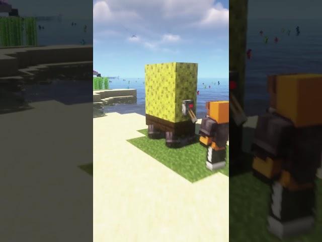 как сделать СПАНЧ БОБА ?без модов #shorts #майнкрафт #minecraft #декор #шортсмайнкрафт