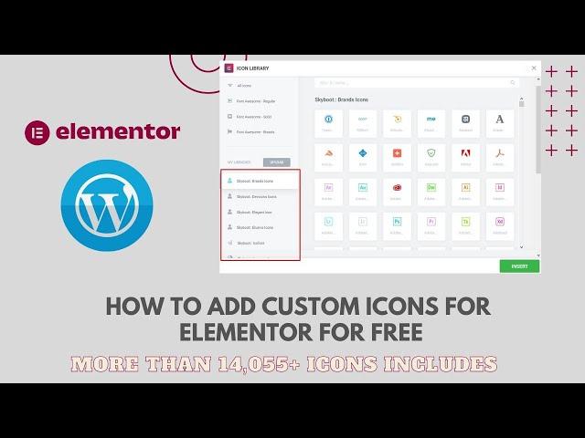 How to add Custom Icons for Elementor For Free | 14,055+ icons includes