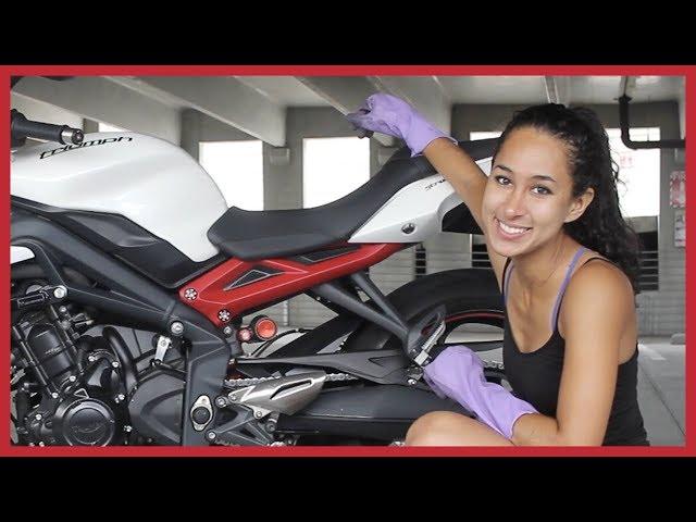 HOW I CLEAN AND LUBE MY MOTORCYCLE CHAIN: Triumph Street Triple R