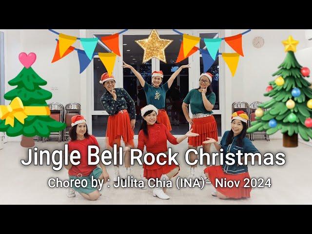 Jingle Bell Rock Christmas  Line Dance  | Beginner | Choreo by Julita Chia (INA) - Nov 2024