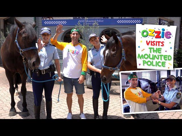 Police Horses For Kids | Learn About the Mounted Police  | Educational Video For Children with Ozzie