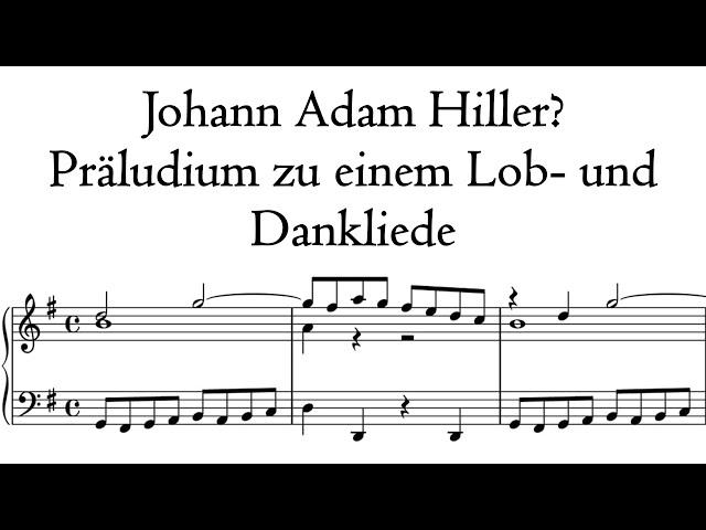 Johann Adam Hiller - Praeludium G-Dur / G Major - Stumm Organ, Meisenheim, Hauptwerk