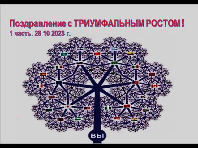 ТРИУМФАЛЬНОЕ ПОЗДРАВЛЕНИЕ с РОСТОМ  Команду Светланы Мазняк  1 часть. 28 10 2023 г.