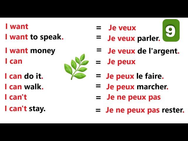 phrases simples pour apprendre l'anglais facilement | partie 9 |easy sentences to learn french 