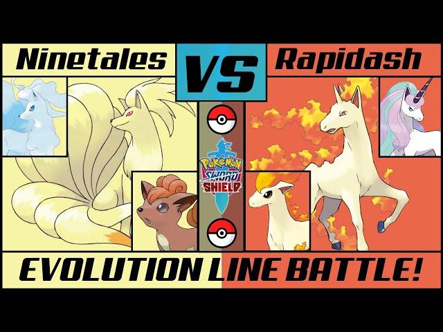 RAPDIASH vs NINETALES - Fire Evolution Line Battle