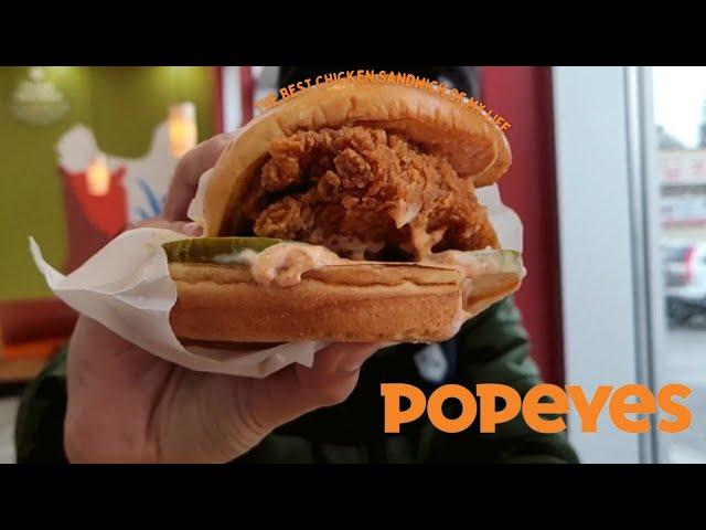 Popeyes Crispy Chicken Sandwich | Crispiest Chicken Ever!!! | Food Review | Vlogs By Haashooo