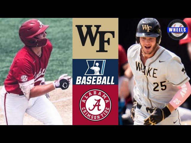 #1 Wake Forest vs #16 Alabama | Super Regionals Game 2 | 2023 College Baseball Highlights