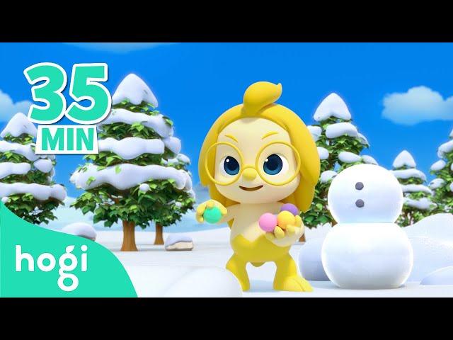 Winter Snow Fight Learn Colors with Hogi | Colors for Kids | Compilation | Pinkfong & Hogi