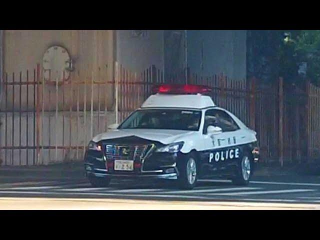 [Osaka Prefectural Police] Police Car Patrolling in Downtown Osaka