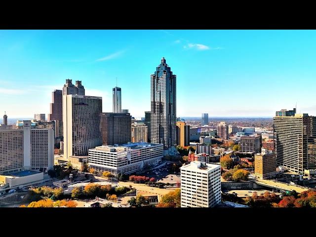 Exploring Downtwon Atlanta | 4K | Me & U | Tems | Atlanta, Georgia | DJI Mini 4 pro