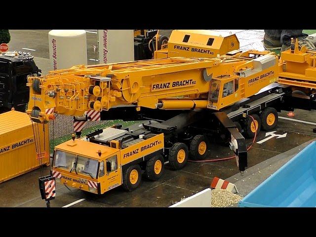 HUGE RC SCALE MODEL CRANE TRUCK FRANZ BRACHT KG DEMAG AC-1200 AT WORK AMAZING MODEL MACHINE