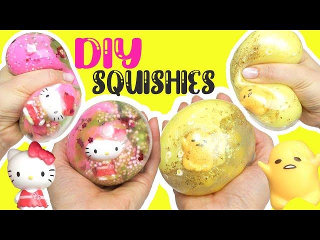 Hello Kitty and Gudetama DIY Squishies with Squishy Maker! Crafts for Kids