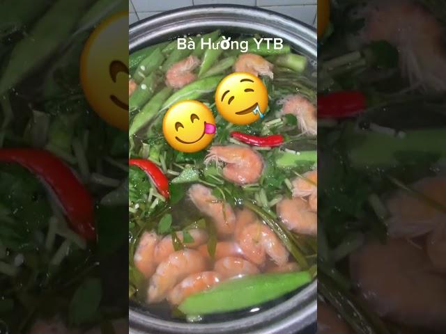 Canh chua rau muống tép đồng  
