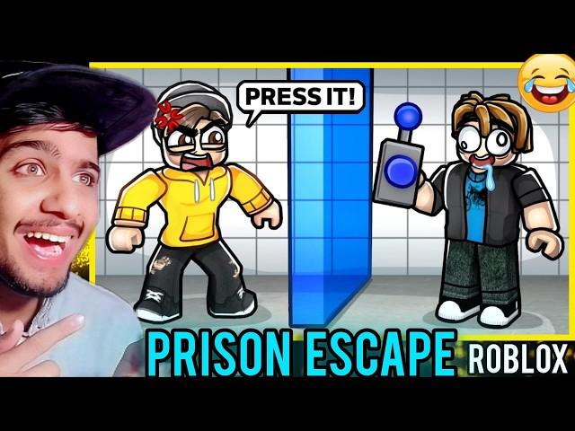 ESCAPING FROM THE PRISON WITH TEAMWORK #roblox