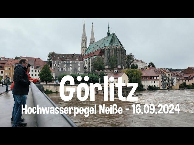 Hochwasser in Görlitz - So sieht der Neißepegel bei Alarmstufe 3 aus #ostsachsen