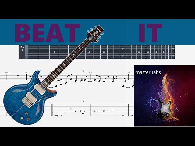 #BEAT IT#MICHAEL JACKSON#|Guitar Tab| TUTORIAL#Mastertabs#BestFreeYoutubeMusic#FREE CHORDS#SIMPLE