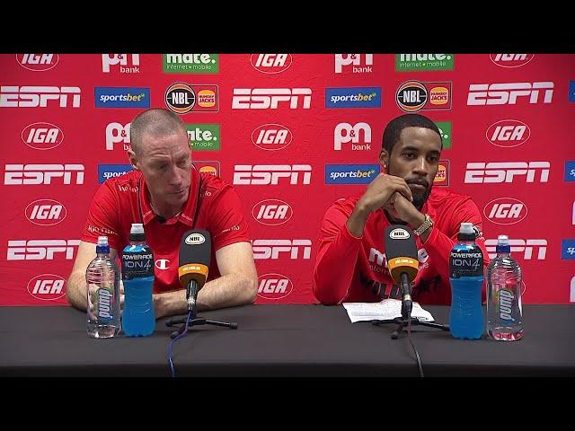 John Rillie and Bryce Cotton press conference vs New Zealand Breakers - Round 15, NBL25