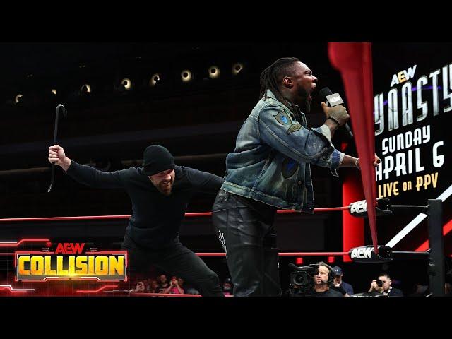 AEW World Champion Jon Moxley viciously attacks Swerve Strickland!   3/15/25  AEW Collision 2