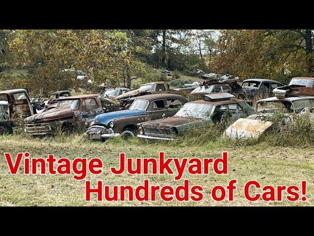 Incredible old car junkyard in Kentucky! Hundreds of cars and trucks, all for sale.