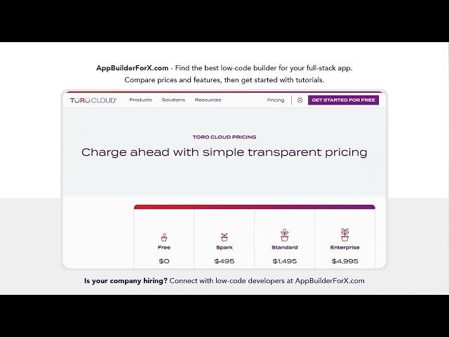 Toro Cloud (@TORO_Cloud) torocloud.com pricing plans (on Nov. 10, 2022)